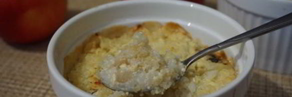 рисовая запеканка с творогом и яблоком