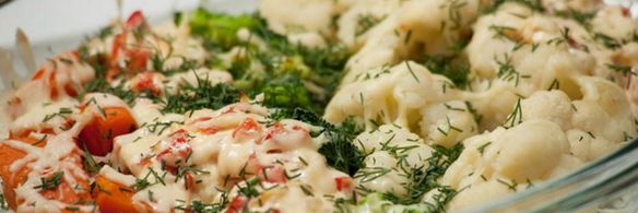 трехцветная овощная запеканка