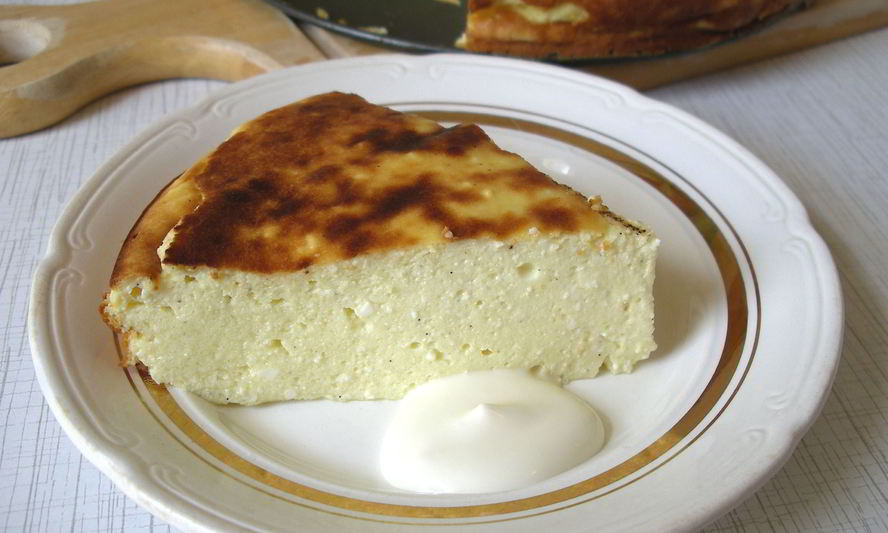 Рецепт творожной запеканки с кефиром в духовке