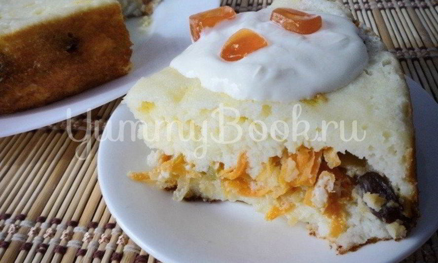 Рецепт творожной запеканки с начинкой из мультиварки
