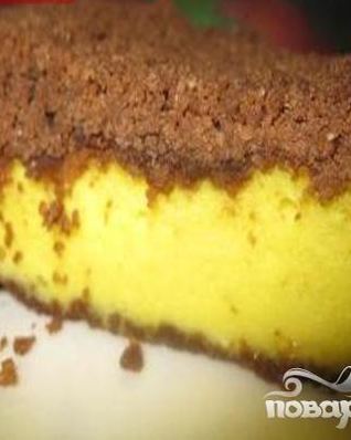 Творожная запеканка в шоколадном штрейзеле