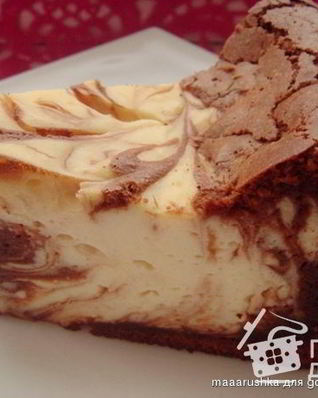 Творожно-шоколадная запеканка Мраморная