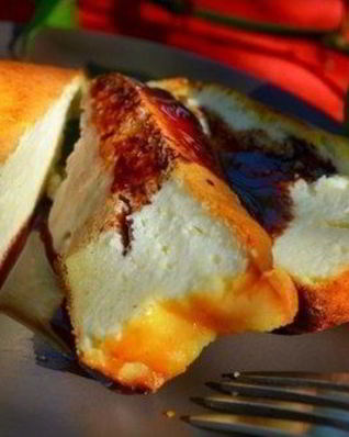 Ванильная запеканка из творога без муки