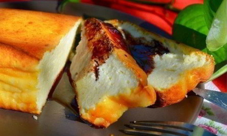 Рецепт ванильной запеканки из творога без муки