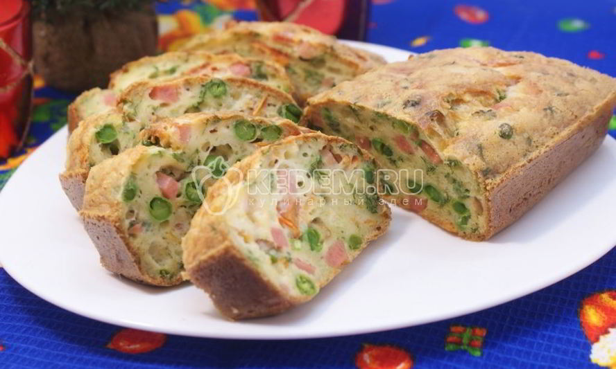 Рецепт яичной запеканки с овощами и ветчиной