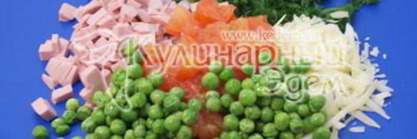 яичная запеканка с овощами и ветчиной