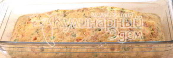 яичная запеканка с овощами и ветчиной