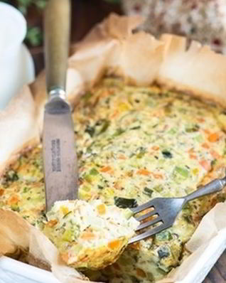 Запеканка из кабачков с творогом