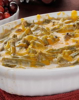 Запеканка из кабачков с зеленой фасолью