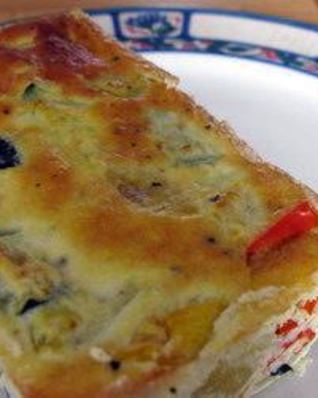 Запеканка из кабачков, яиц и сладкого перца