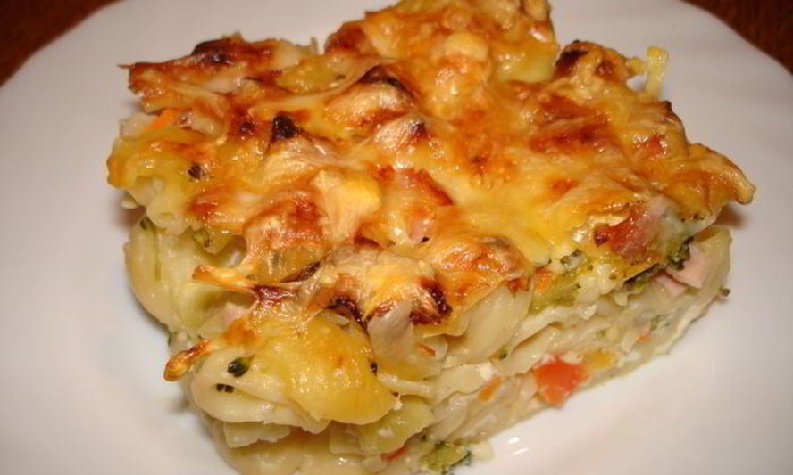 Рецепт запеканки из макарон с курицей