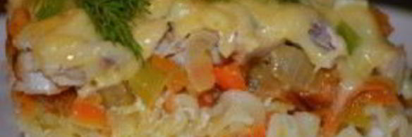 запеканка из макарон с курицей