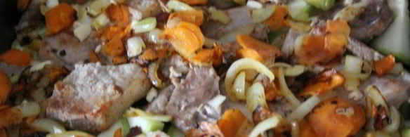 запеканка из овощей со свининой