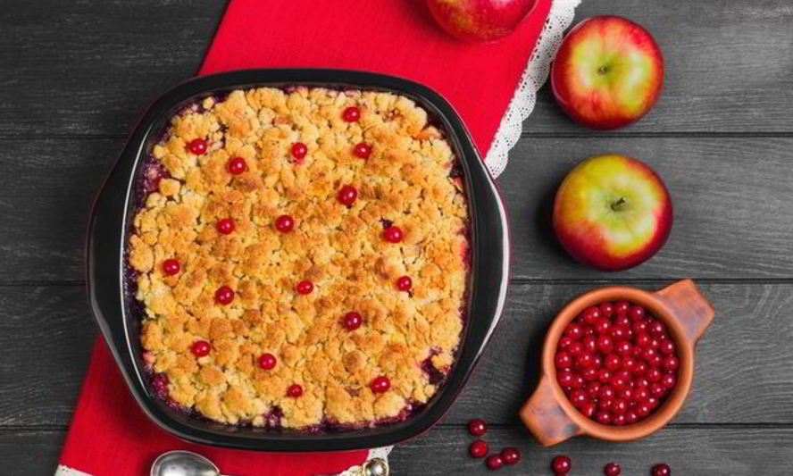 Рецепт запеканки из овсяных хлопьев с брусникой