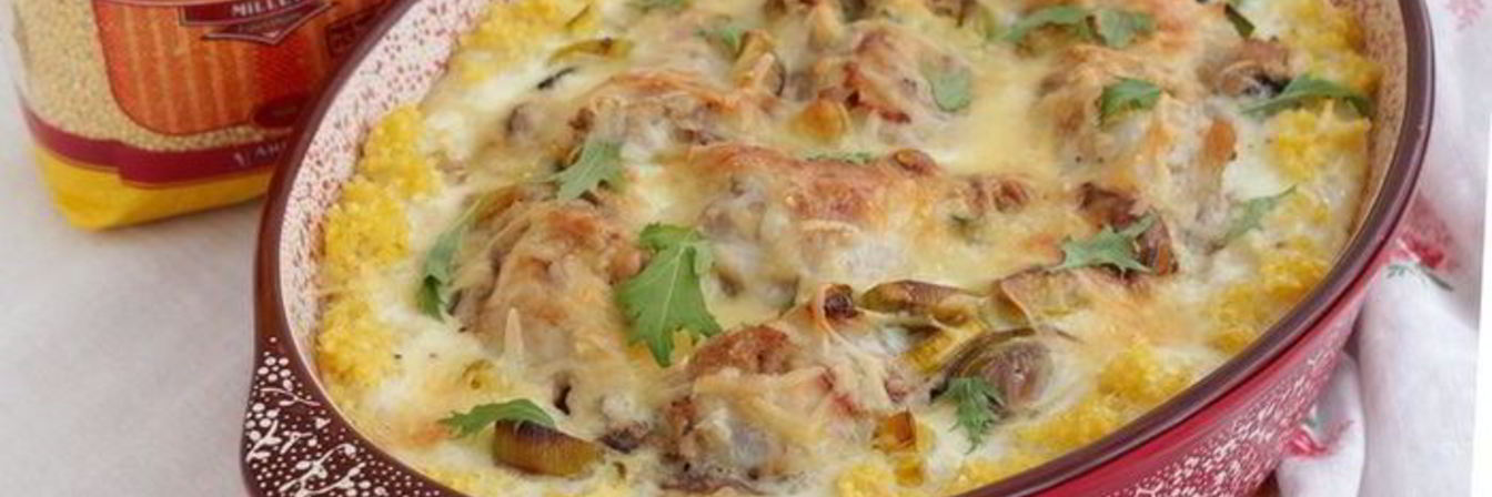 Запеканка из пшена и курицы