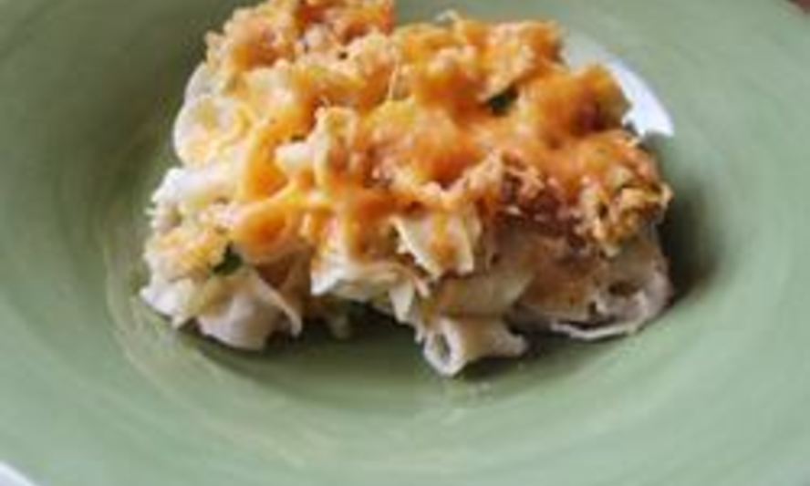 Рецепт запеканки из рыбных консервов и макарон