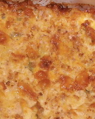 Запеканка из сыра, яблока и груши