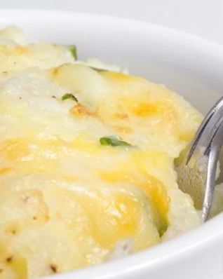 Запеканка из трески и картофельного пюре