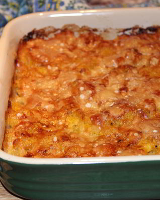 Запеканка из тыквы с пореем