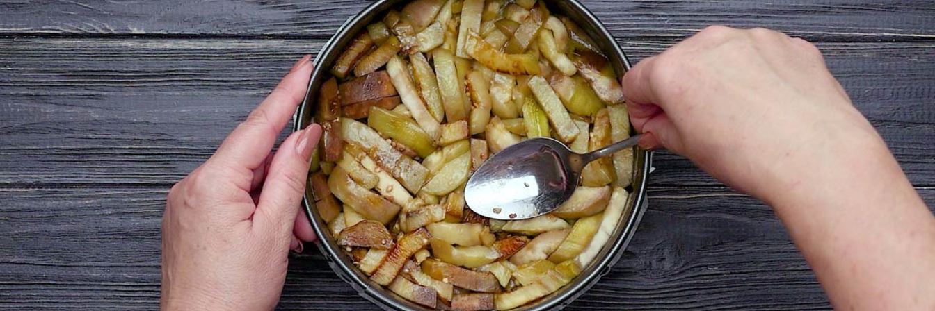 Запеканка с баклажанами и лисичками