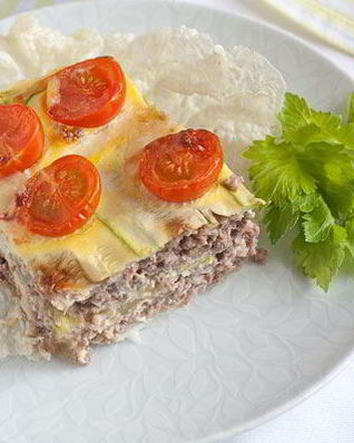 Запеканка с кабачками и мясным фаршем
