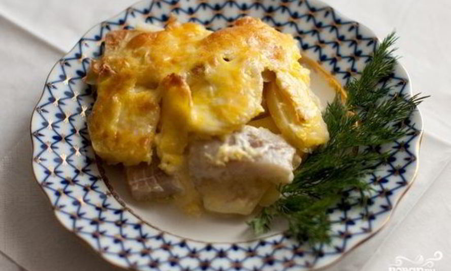 Рецепт запеканки с картофелем и рыбой
