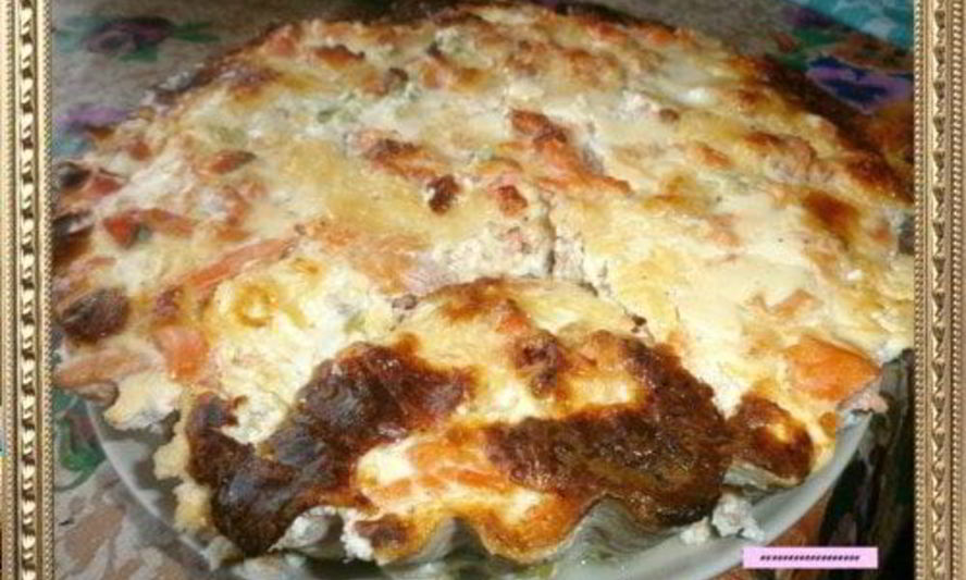 Рецепт запеканки с красной рыбой и овощами