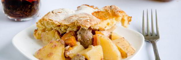 запеканка с мясом