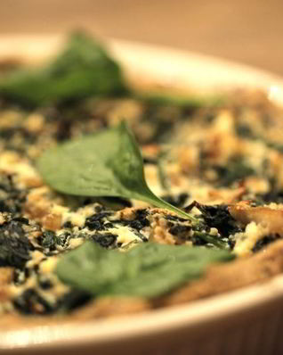 Запеканка с рикоттой и шпинатом