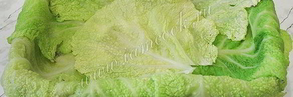 запеканка в савойской капусте с фаршем и овощами