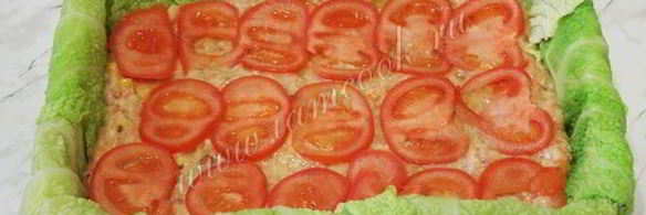 запеканка в савойской капусте с фаршем и овощами