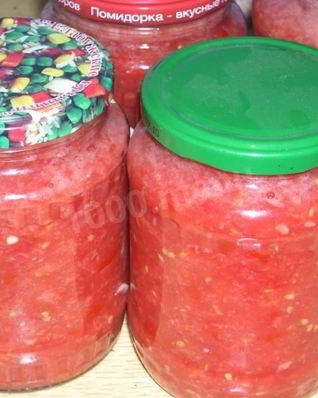 Горлодер с чесноком и помидорами