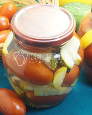 Кабачки с помидорами на зиму