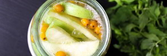 компот из облепихи и яблок на зиму