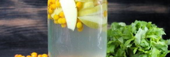 компот из облепихи и яблок на зиму