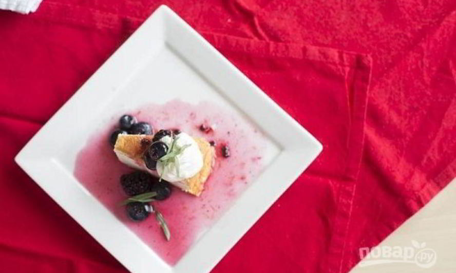 Рецепт ванильного торта с ягодным компоте