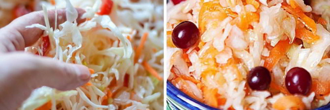 Квашеная капуста с брусникой