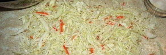 квашеная капуста, сухой посол