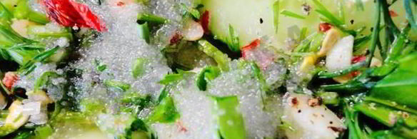 быстромаринованные огурцы в контейнере