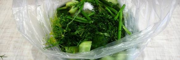 быстрые маринованные огурцы в пакете