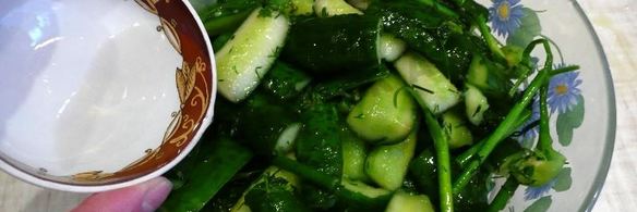 быстрые маринованные огурцы в пакете