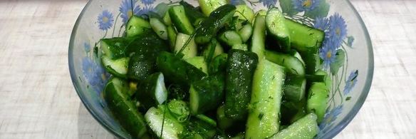 быстрые маринованные огурцы в пакете