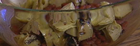 фасоль с маринованными артишоками