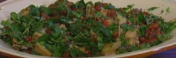 фасоль с маринованными артишоками