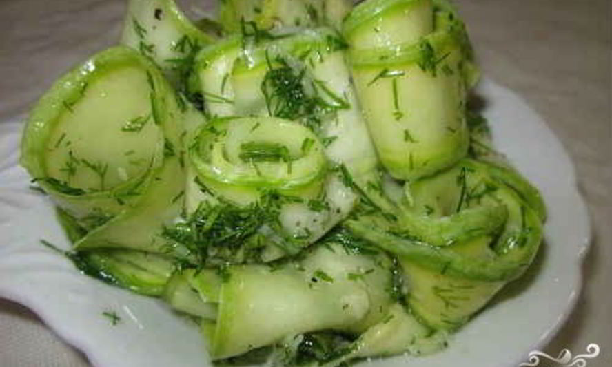 Рецепт кабачков, маринованных без закатки