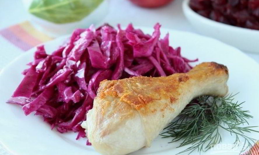 Рецепт краснокочанной капусты маринованой