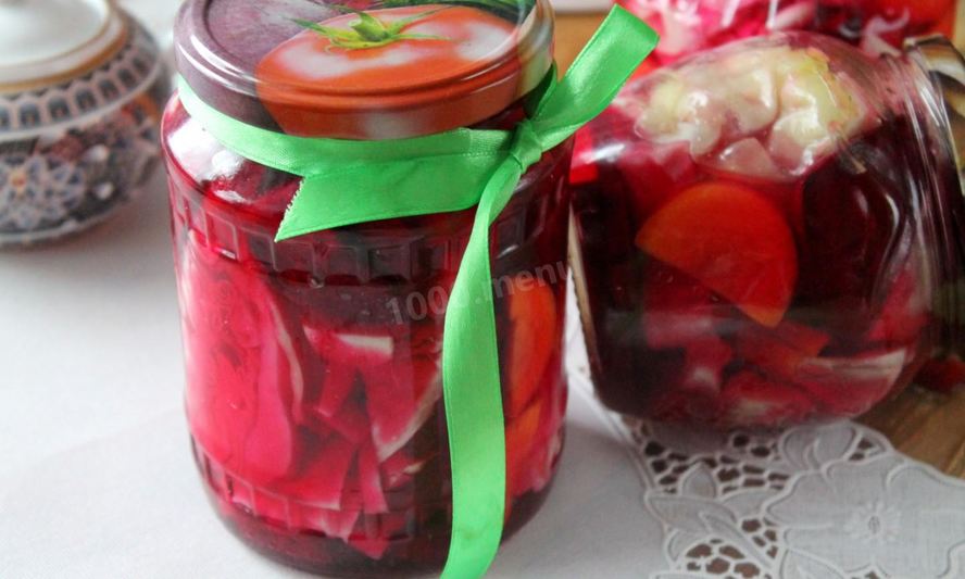 Рецепт маринованной капусты со свеклой на зиму