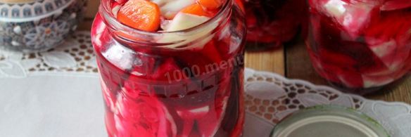 маринованная капуста со свеклой на зиму