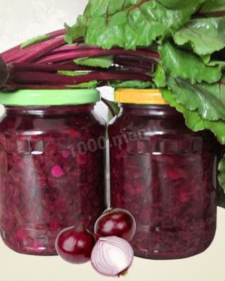 Маринованная свекольная и морковная ботва