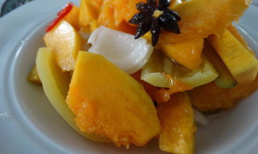 Рецепт маринованной тыквы с овощами
